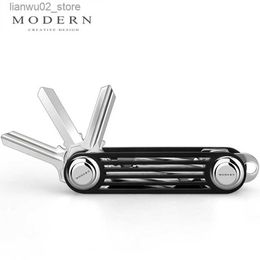 Geldclips Modern - Aluminium sleutel portemonnee organisator houder DIY sleutelhanger EDC Pocket Key Case Beroemd merk Q230921