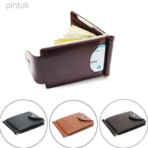 Clips d'argent portables Pu Leather Men Sac Money Clips ID Credit Money Money Sac Carte Sac 240408