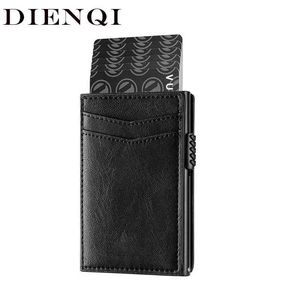 Money Clips RFID MicroFiber lederen creditcardhouder Men Wallet Black Slim Dunne Bank Cardholder Case Smart Minimalistische portemonnee Porte Carte Y240422