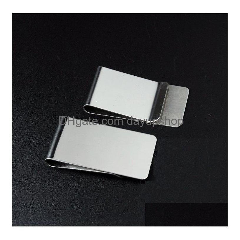 Money Clips Stylish Simplicity 304 Stainless Steel Bookmark 26X50X0.8Mm Drop Delivery Jewelry Dhbfu
