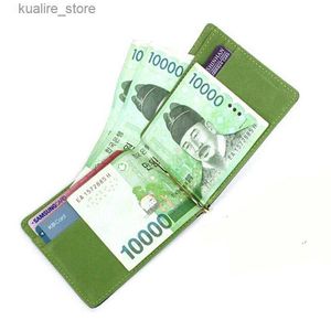 Geldclips Wallets Fashion Simple Designer Men Men Money Clips met metalen klem Women Slim S Card Slots 11,3 8,2 0,8 cmwallets L410