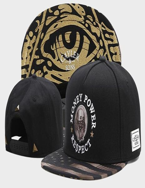 Money Power Respect USA Flag Caps Baseball Caps Sports Hip Hop Swag Bone Gorro pour hommes pour hommes Snapback Hats3731141