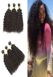 Cheveux mongols Afro crépus bouclés, cheveux humains tressés en vrac, sans attaches, grade 6a, non transformés, noirs naturels, 100g, 7769748