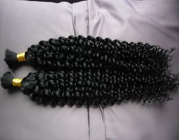 Mongolian Afro Kinky Curly No Weft Human Hair Bulk para trenzar 100 g Kinky Curly Mongolian Bulk Cabello 1 PCS Cabello de trenzado humano Bulk5617386