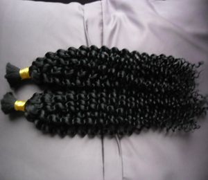 Mongolian Afro Kinky Curly No Weft Human Hair Bulk para trenzar 100 g Kinky Curly Mongolian Bulk Cabello 1 PCS Cabello de trenza humana Bulk5991571