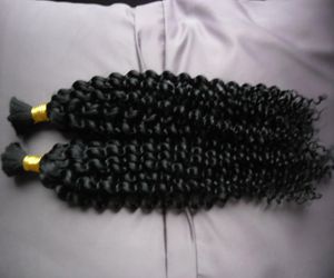 Afro mongol Curly Curly pas de cheveux en vrac humain pour tresser 100 g de poil mongol bouclé couver