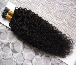 Mongoolse Afro Kinky Curly Virgin Hair 100g I Tip Hair Extension Curly Fusion Hair Extensions 100s