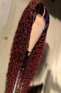 Mongoolse Afro Kinky Curly Wig 180 Dichtheid Lace Front Haren Haarpruiken voor zwarte vrouwen Voorgeplukt Remy Wigs8317371
