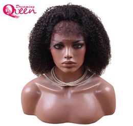 Mongoolse Afro kinky krullende pruiken kant front vrigin menselijk haar pruiken natuurlijke lijn met babyhaar voor zwarte vrouwen droomt Queen2747315