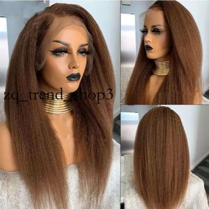 Mongools haar Zwart Kinky Rechte pruiken voor zwarte vrouwen Glueless menselijk haar pruik yaki hd transparante gluess full -lace front pruik vooraf geplukt 13