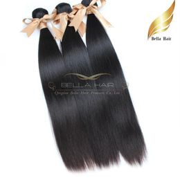 Mongoolse haarwefs 10 "-28" Human Hairweaves Rechte hairextensions Bundels 3pcs / lot