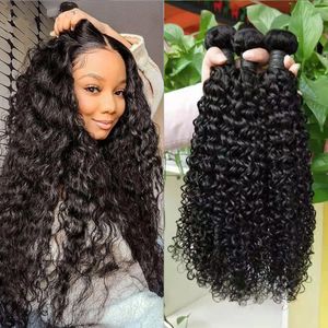 Mongolian Human Hair Water Wave Bundles 3PCS Natural Color 9A Virgin Hair Weaves 8-26 inch
