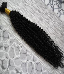 Mongolian Kinky Curly Bulk Hair 100g No Weft Human Hair Bulk para Braiding1 Bundles Human Hair para trenzar sin accesorio 4005053