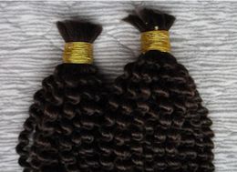 Mongol Coiffure bouclée coquette mongol 2 paquets cheveux humains pour le tressage en vrac sans attachement 200g pas de trame de cheveux en vrac pour le tressage8198525