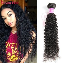 Mongoolse Kinky Curly Hair Extensions Braziliaanse Peruviaanse Indische Maleisische Nat Golvende Weave Paardenstaart Remy Menselijk Haar Weave Bundels 6PCS Deals