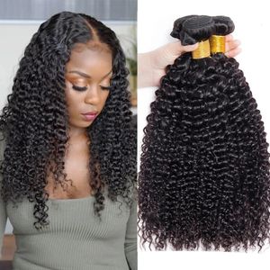 Paquets de cheveux humains bouclés crépus mongols en gros 134 pièces extensions naturelles Topper femme 240127