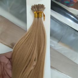 Mongools Steil haar I Tip Hair Extensions 100g 100s Stick Tip Keratine 100% Remy Human Hair Extensions
