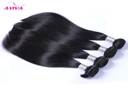 Mongools recht maagdelijk haar weefselbundels onbewerkte Mongoolse Remy Human Hair Revs Natural Black Extensions 100GPieces Tang2188367