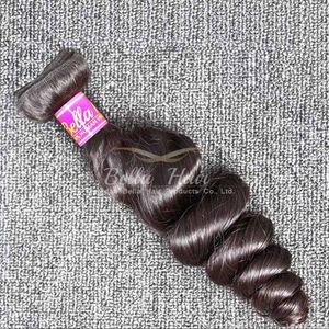 Extensions de cheveux mongols 3pcs / lot 8 30 vague lâche faisceaux de cheveux humains vierges double trame couleur naturelle bellahair