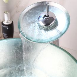 Monite Silver Oval Baño de baño Washbasin Recolector Tocador de baño Tocador de vidrio templado Fregadero Juego de grifo de latón grito de latón
