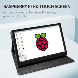 Moniteur 7 pouces HD 1024x600 Affichage Raspberry Pi avec coque corticale de boîtier pour 4 3B 3B Écran tactile 7 pouces mini -compatible 240327