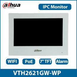 Monitor Dahua Interphone Bordeau de haut-parleur intégré 7in Capacitif Tactile Capacitive IP WiFi Indoor Monitor Poe Vidéo Interphone VTH2621GWWP