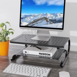 Monitor Riser Desktop-stand met gevented metal en 2 tier bureau organizerstandaard