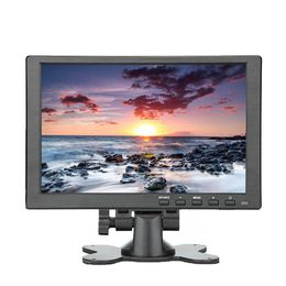 Monitoren 10 inch groot scherm 50Hz draagbare monitor HDMIcompatibel 1024*600P HD IPS-scherm Computer LED-monitoren met lederen tas