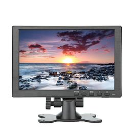 Monitores Pantalla grande de 10 pulgadas, Monitor portátil de 50Hz, compatible con HDMI, pantalla HD IPS de 1024x600P, monitores LED para ordenador con Funda de cuero