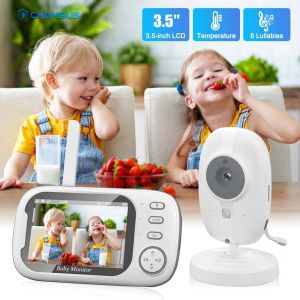 Monitors 1080p HD Baby Monitor met camera 3,5 inch LCD Babysitter huilen Detect Twoway Audio met temperatuurmonitor Nanny Baby Camera