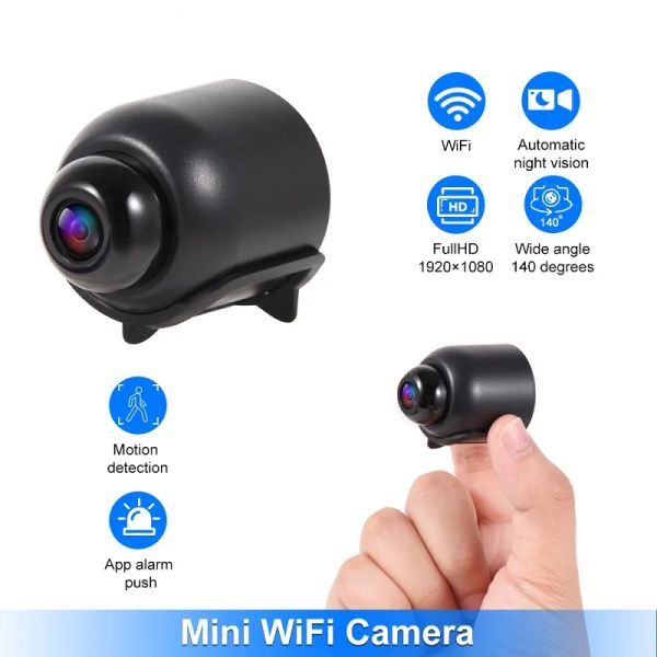 Moniteurs 1080p HD Mini WiFi Camera Night Vision Motion Détection vidéo Caméra de sécurité Home Camcomorder Surveillance Baby Monitor CamCrorder