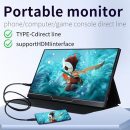 Monitores de 15,6 pulgadas 4K UHD Portable Monitor 3840*2160 IPS 100% SRGB HDR 500 Pantalla de juegos para la computadora portátil Xbox PS4/5 Switch