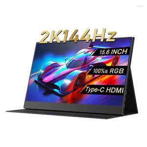 Monitoren 15.6IN 2K 144Hz Gamer Draagbare Monitor S RGB HDR Tweede IPS Scherm Voor Schakelaar XBOX Laptop mobiel Computer