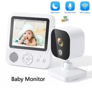 Moniteurs Moniteur vidéo pour bébé de 2,8 pouces avec caméra et audio, conversation bidirectionnelle, batterie 2600 mAh, écran IPS, vidéophone pour bébé, nounou mobile pour bébé