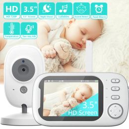 Surveille le moniteur de bébé LCD de 3,5 pouces avec une détection de protection sans fil 720p caméra nounou nounou caméra électronique babyphone cry bébés alimentant