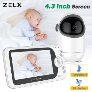 Moniteurs 4,3 pouces Video Baby Monitor 2.4g WiFi Remote Pan Tilt Indoor Mini Kids Security Cam 3X Zoom Two Way Audio Night Vision VB801