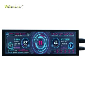 Monitores de 7.9 pulgadas Monitor portátil Wisecoco Barra estirada 400*1280 AIDA64 TFT LCD Pantalla FHD IPS portátil Desktop Segunda pantalla 1280x480