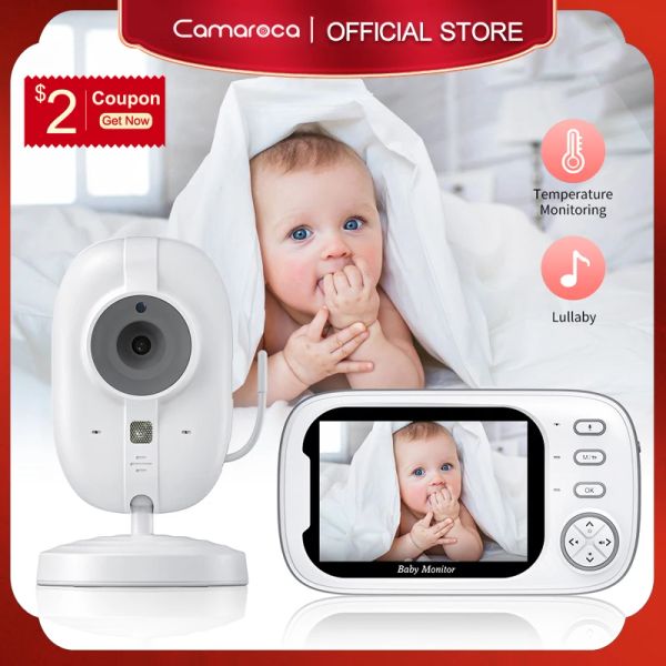 Moniteurs Camaroca Baby Monitor 2.4g Wireless avec une caméra de sécurité de 3,5 pouces