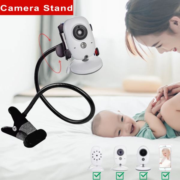 Monitores CDYCAM Multifunción Soporte de cámara universal Soporte para monitor de bebé Monte en la cama Cuna ajustable Soporte de brazo de 60 cm de largo