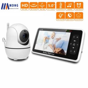 Moniteurs HD 5,0 pouces Video Baby Monitor with Camera Babyphone Protable Monitor 22hrs Battery Security Protection Mother Kids Bebe Cameras