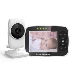 Monitors Hotsale Baby Monitor, 3,5 pouces écran LCD Affichage de la vision nocturne pour nourrissons, audio bidirectionnel, capteur de température, mode Eco, berceuses