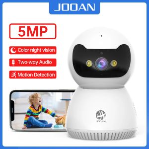 Moniteurs JOOAN 5MP IP Camera 5G WiFi Baby Monitor Indoor Surveillance Camera 2way Audio Auto Tracking Couleur Vision nocturne Caméra sans fil