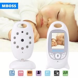 Moniteurs berceuse vidéo sans fil moniteur bébé 2,0 pouces colorimer une caméra de sécurité 2 voies Talk Nightvision IR LED Monitoring Température VB601