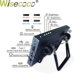 Monitores Portes LCD Monitor Bank Battery 5000mAh 6 pulgadas IPS QHD 2K Pantalla de alto brillo Raspberry Pi Desktop PC PAPTOP WISECOCOCO