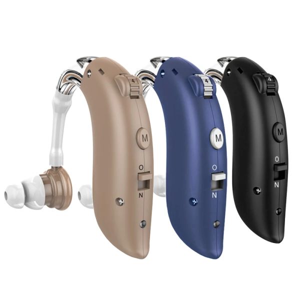 Surveille l'aide auditive Dolphin USB rechargeable derrière l'oreille amplificateur âgé annulant le bruit de sourd