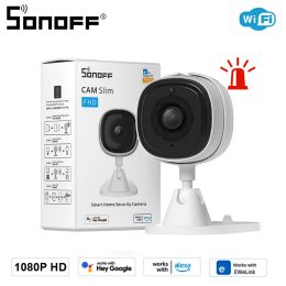 Moniteurs Sonoff Cam Slim Baby Monitor HD 1080p Intelligent Security Camera Application Mobile Vidéo Vidéo Surveillance Baby Monitor Camera Smart Home