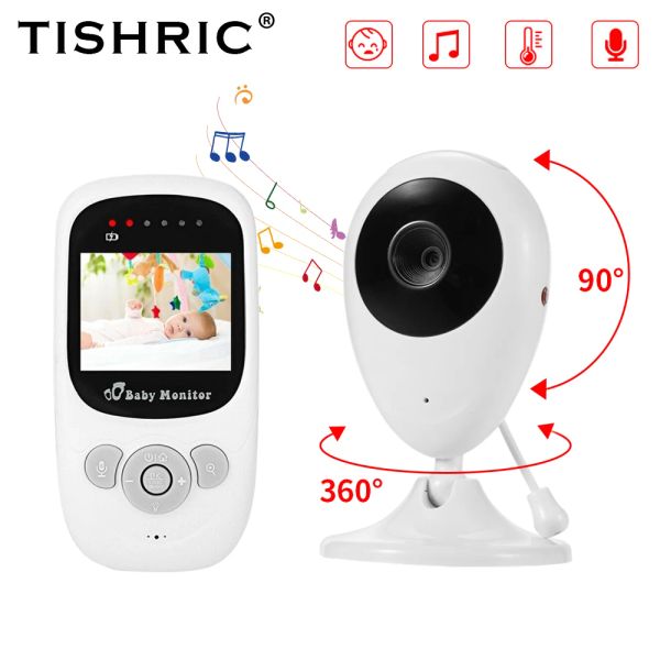 Moniteurs Tishric Video Baby Monitor Sp800 2,4 pouces écran LCD 2 voies Talkback Caméra de moniteur pour bébé sans fil avec vision nocturne infrarouge