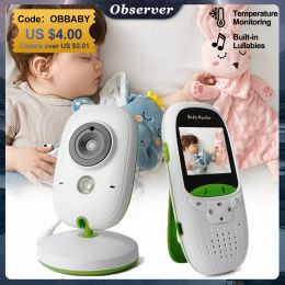 Moniteurs VB602 Baby Monitor IR Vision nocturne 2.4g Température Caméra Bercelle Interphone Mode Vox Video Baby Camera Walkie Talkie Babysitte