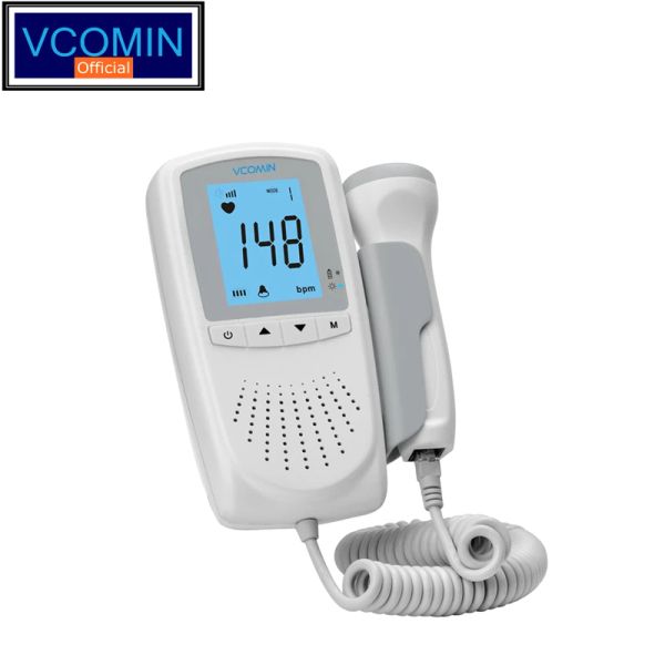 Monitores VCOMIN Fetal Doppler Handhold Pocket Portable Portable Heart Heart Embarazo ultrasonido Detector Detector Machine Monitor Hire