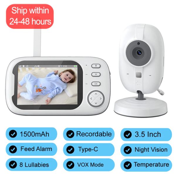 Moniteurs Video Baby Monitor 3,5 pouces LCD 1500mAh Wireless 2 Way Talk Talk Night Vision Security Camera Babysitter Better VB603 BM603